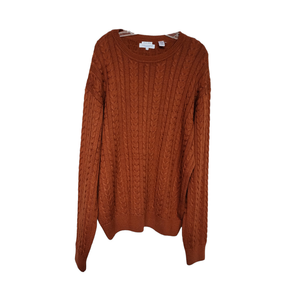 Alex Cannon Rust Italian Yarn Knit Sweater XXL